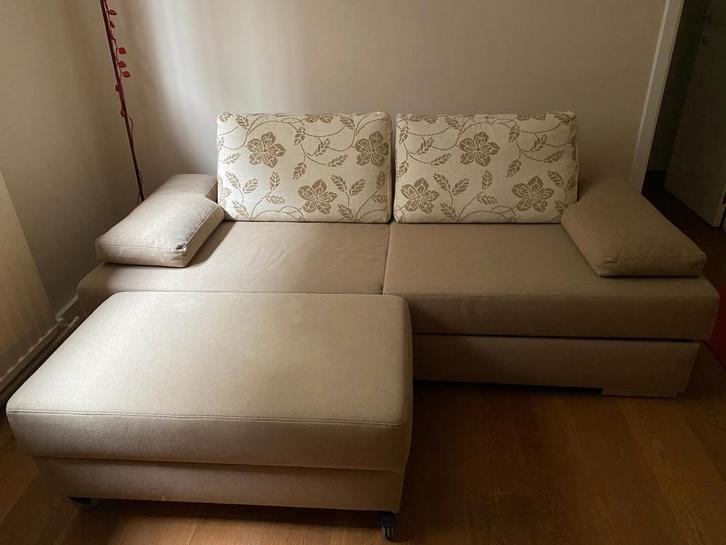 Canapé-lit, Maison & Meubles, Chambre à coucher | Canapés-lits, Utilisé, 100 cm, 210 cm, Deux personnes, Beige, Enlèvement