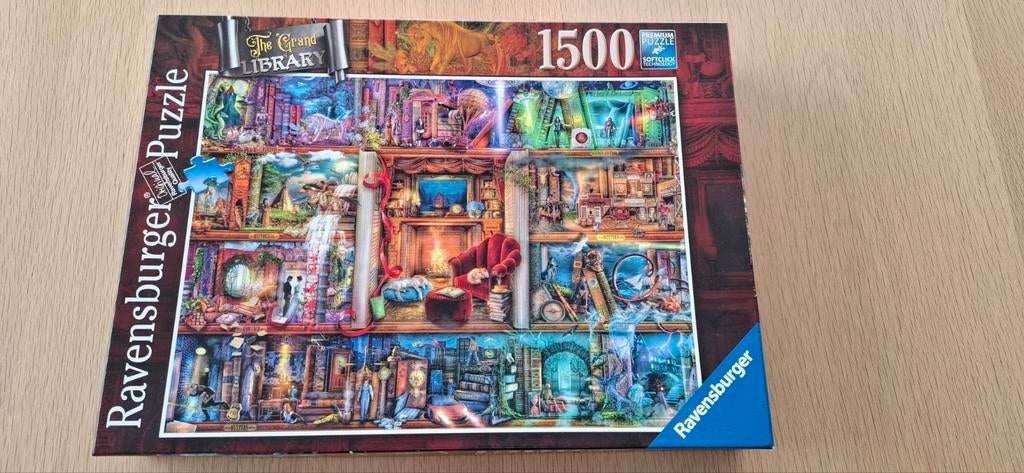 Ravensburger "The Grand Library", Ophalen, 500 t/m 1500 stukjes, Zo goed als nieuw, Legpuzzel