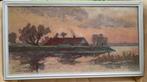 schilderij, O/d, landschap, A Steenacker, Antiek en Kunst, Kunst | Schilderijen | Klassiek, Ophalen of Verzenden