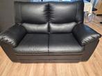 2- zit zwart lederlook, Maison & Meubles, Canapés | Salons, 75 à 100 cm, Enlèvement, Utilisé, Autres matériaux