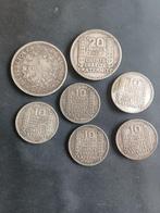 lot zilver munten van Frankrijk niet gepoetst, Setje, Frankrijk, Zilver, Ophalen of Verzenden