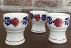 Set 3 Keramische Eierdopjes Boch Frères "Boerenbont" 3€/set, Antiek en Kunst, Ophalen