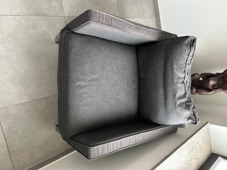 Zetel, Huis en Inrichting, Zetels | Zetels, Gebruikt, Rechte bank, Eenpersoons, Minder dan 150 cm, 75 tot 100 cm, Stof, Ophalen