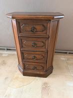 Sierlijk vintage ladekastje / haltafeltje met 4 lades, Antiek en Kunst, Ophalen