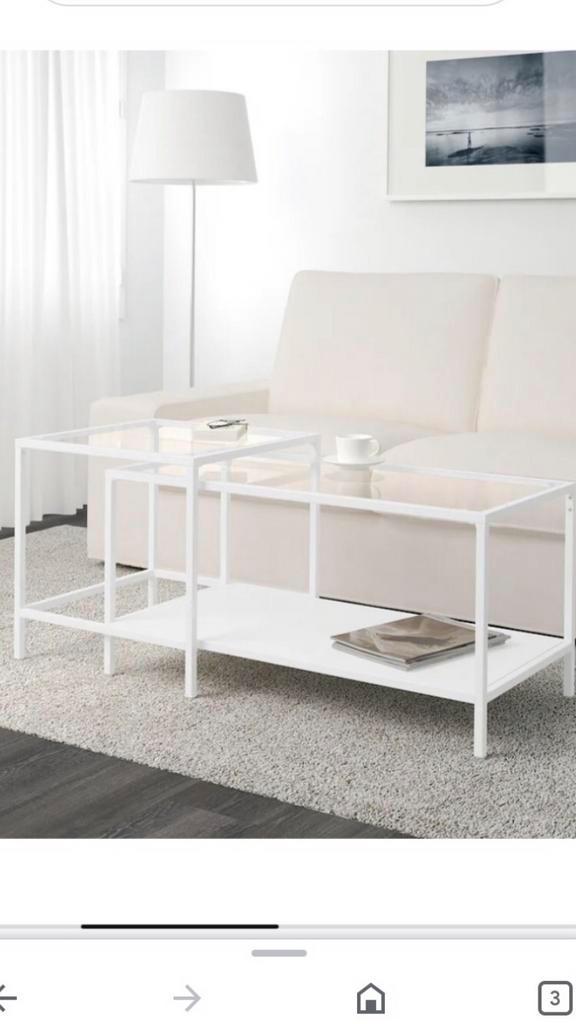 2 İNSCHUİFBARE SALONTAFELS / BİJZETTAFEL, Huis en Inrichting, Tafels | Salontafels, Zo goed als nieuw, Minder dan 50 cm, 50 tot 100 cm