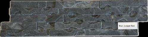 Steenstrips natuursteen "Black Antique Rock" 60 x 15 cm, Doe-het-zelf en Bouw, Platen en Panelen, Nieuw, Overige materialen, 20 tot 50 mm