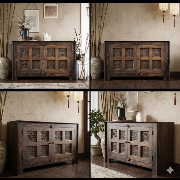 Commode faite main, Maison & Meubles, Armoires | Commodes, Neuf, Moins de 100 cm, 100 à 150 cm, 25 à 50 cm, Chêne, 3 ou 4 tiroirs