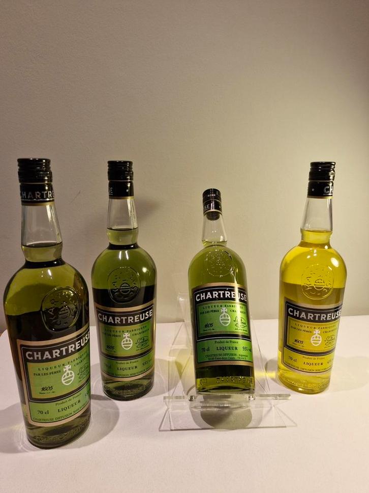 4 x  likeur CARTREUSE, Verzamelen, Wijnen, Ophalen of Verzenden