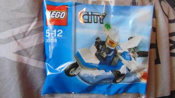 Sac en plastique Lego 30018 Police Plane Nouveau
