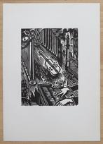 Houtsnede van Frans Masereel: LUIK: Montagne de Bueren, Antiek en Kunst, Verzenden