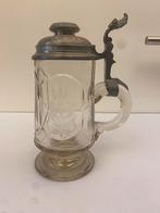 Antieke glazen Duitse bierpul ( afgebeeld Tarwe ) Graan., Antiek en Kunst, Ophalen