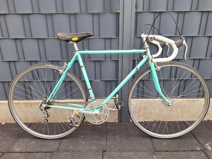 Groene retro racefiets, Fietsen en Brommers, Fietsen | Racefietsen, Zo goed als nieuw, Overige merken, 28 inch, 53 tot 57 cm, Ophalen