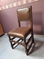 Stoel, Huis en Inrichting, Stoelen, Gebruikt, Bruin, Leer, Eén