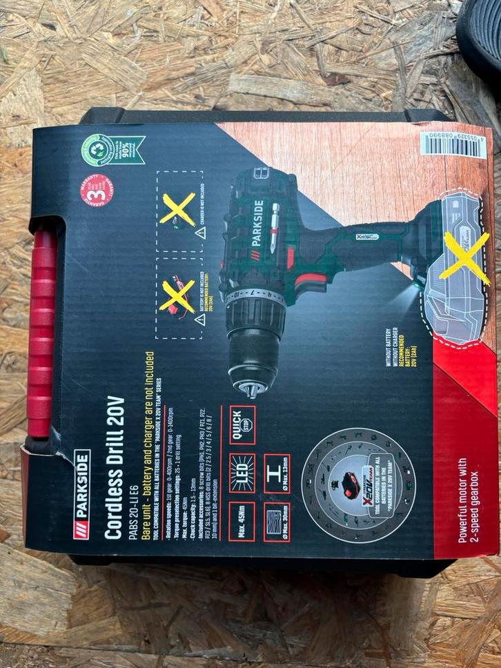 Accuboormachine parkside, Doe-het-zelf en Bouw, Gereedschap | Boormachines, Nieuw, Boor- en Schroefmachine, Variabele snelheid