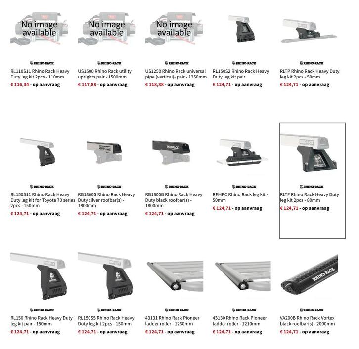Rhino Rack Producten Roof rack Reserve onderdelen Spare Part, Auto diversen, Dakdragers, Nieuw, Verzenden
