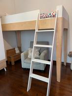 hoogslaper - Oeuf NYC Perch Loft Bed / wit & berk, Ophalen, Zo goed als nieuw, Hoogslaper