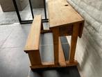 Antieken dubbele schoolbank, Ophalen, Gebruikt