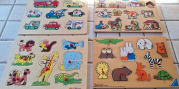 Houten kinderpuzzels Ravensburger en Eichhorn beschikbaar voor biedingen