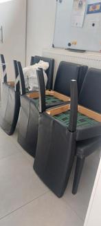 Eetkamerstoelen echt leer Ikea 6st, Huis en Inrichting, Stoelen, Ophalen, Gebruikt, Leer