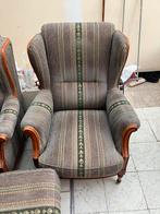 Salon - 3zit - fauteuils met poef in goede staat, Huis en Inrichting, Fauteuils, Gebruikt, Ophalen