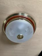 mooie plafonniere doorsnede 24 cm - 2 lampen, Ophalen, Gebruikt, Glas