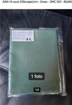 AIDA 14 counts 5.5 kruisjes/cm Groen DMC 501 - 80x60, Ophalen of Verzenden, Nieuw, Handborduren, Onderdeel of Accessoires