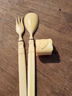 Ivoren bestek ,vork met lepel en houder, Ophalen, Gebruikt, Overige materialen, Los bestek