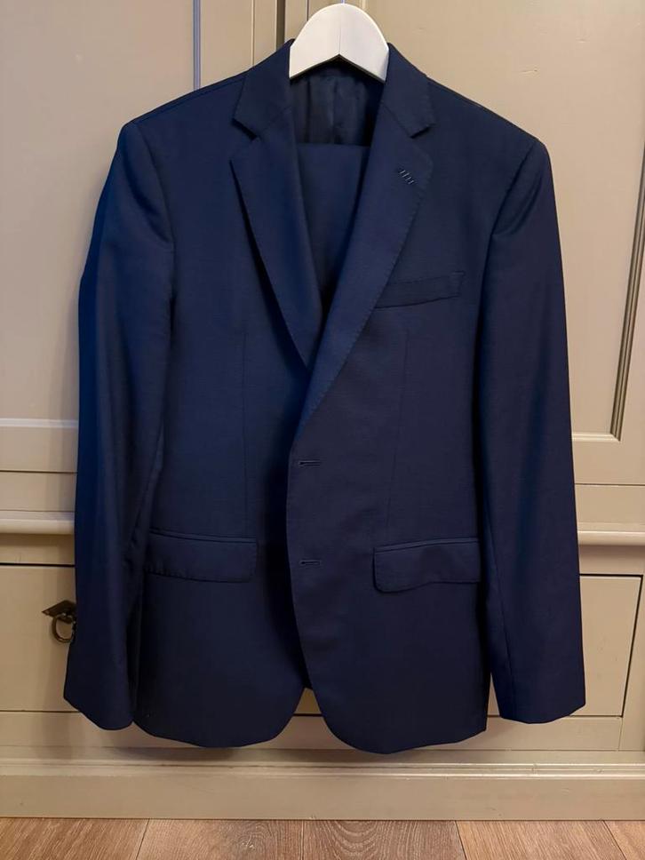 Massimo dutti mt. 46 / 38 italian fabric, Kleding | Heren, Kostuums en vesten, Zo goed als nieuw, Blauw, Ophalen of Verzenden