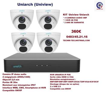 Kit 4 camera 4mp micro IP POE ( description sur photo) beschikbaar voor biedingen