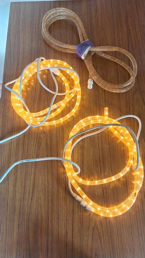 Set  van 2 lichtsnoeren van 2 meter met aansluiting, Huis en Inrichting, Lampen | Overige, Gebruikt, Ophalen of Verzenden