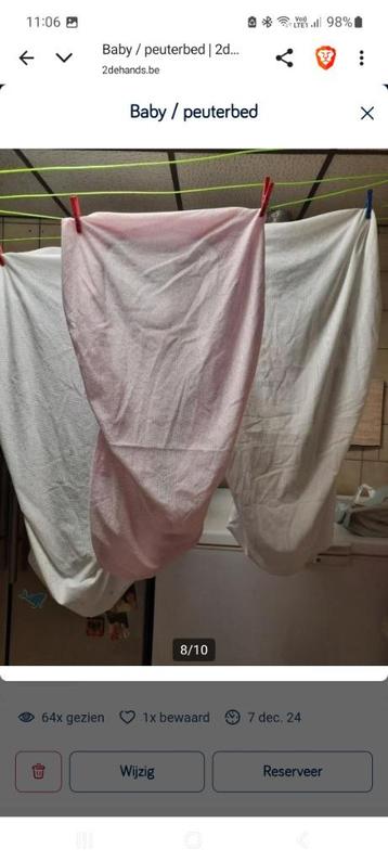 Hoeslakens baby/peuterbed beschikbaar voor biedingen