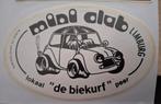 F: sticker Mini Cooper club café De Biekurf Peer, Verzamelen, Ophalen of Verzenden, Zo goed als nieuw, Auto of Motor