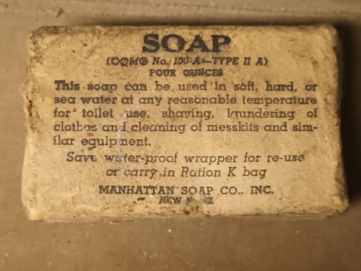 US WW2 ration SOAP, Verzamelen, Militaria | Tweede Wereldoorlog, Landmacht, Overige typen, Ophalen of Verzenden