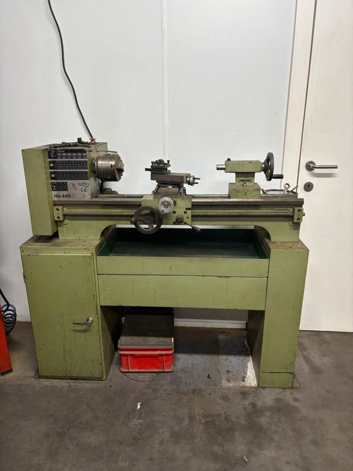 Draaibank metaal Huvema HU-650, Doe-het-zelf en Bouw, Draaibanken, Gebruikt, Metaaldraaibank, Ophalen