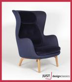 Fritz Hansen Ro JH1 Blauw Fluweel Nieuwstaat (voorraad:2), Ophalen, Zo goed als nieuw, Stof