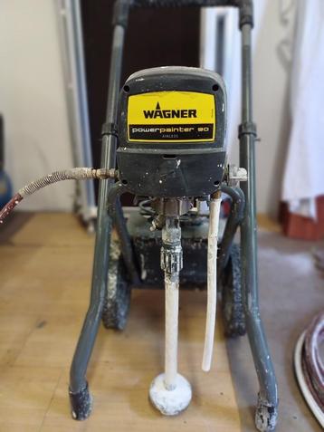 Airless verfspuit wagner met graco pistool in prima staat, Ophalen, Gebruikt, Verfspuit of Verfpomp