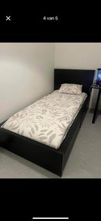 Malm bed zwart met schuiven, Huis en Inrichting, Slaapkamer | Bedden, Ophalen, Zwart