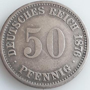DUITSLAND: 50 PFENNIG 1876 A KM 6 XF beschikbaar voor biedingen
