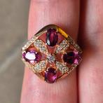 # Natuurlijke granaat S925 zilveren ring, Verzenden, Zo goed als nieuw