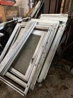Lot PVC/aluminium ramen wit dubbelglas, Enlèvement, Utilisé