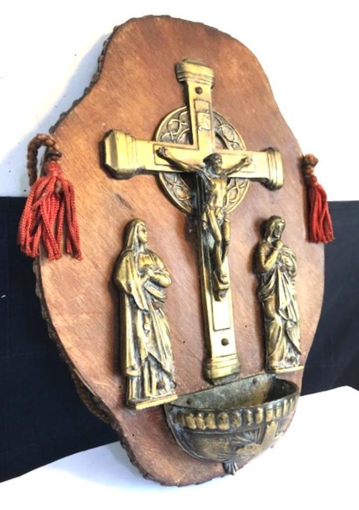 Wijwatervat uit Klooster messing groot paneel Antiek😍💑🙏🤗, Antiek en Kunst, Antiek | Religieuze voorwerpen, Ophalen of Verzenden