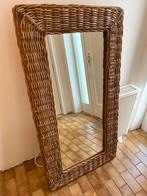 Rieten spiegel, Huis en Inrichting, Woonaccessoires | Spiegels, Ophalen, Zo goed als nieuw