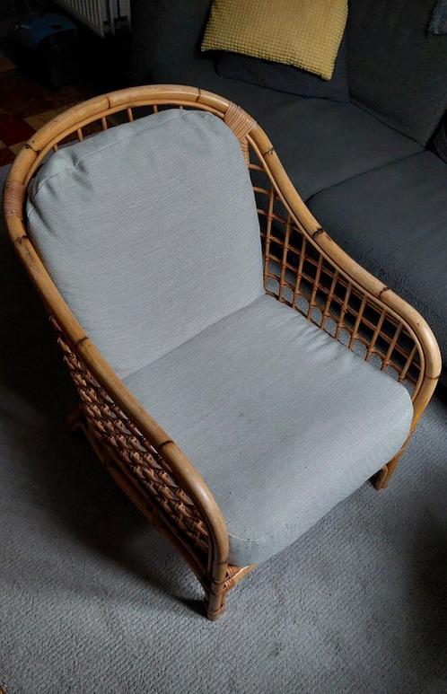 Rotan fauteuil, Huis en Inrichting, Fauteuils, Gebruikt, Ophalen