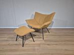 Label Gustav Fauteuil - Hocker - Okergeel - Design - 2 jaar!, Overige kleuren, Ophalen of Verzenden, Zo goed als nieuw, Label van den berg Fauteuil, jori, montis, leolux, rolf benz