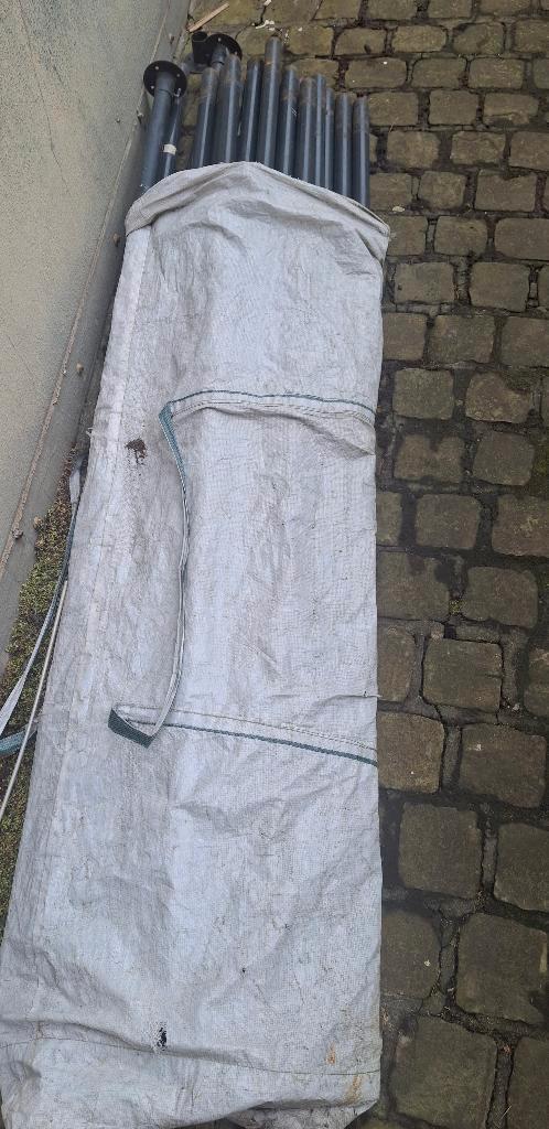 gratis metalen palen partytent zonder doek, Tuin en Terras, Palen, Balken en Planken, Gebruikt, Palen, Ophalen