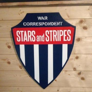 Panneau US WW2 : WAR CORRESPONDENT - STARS AND STRIPES