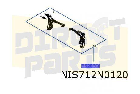 Nissan Townstar / Renault Kangoo achterbumpersteunset Links+, Auto-onderdelen, Carrosserie, Bumper, Nissan, Renault, Achter, Nieuw