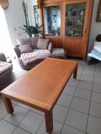 Salontafel eik 80 x 148 cm op wieltjes, Huis en Inrichting, Tafels | Salontafels, Ophalen, Zo goed als nieuw