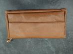 Bruine/cognac portefeuille Crinkles leer, Bruin, Zo goed als nieuw, Leder, Ophalen
