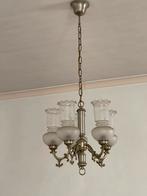 Tinnen kroonluchter, Huis en Inrichting, Lampen | Kroonluchters, Ophalen, Zo goed als nieuw